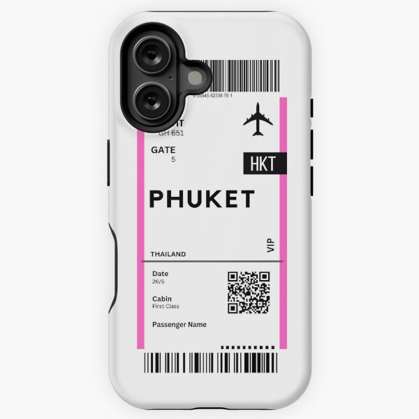 Item preview, Phuket, Thailand Airplane Boarding Pass designed and sold by RoamInk.