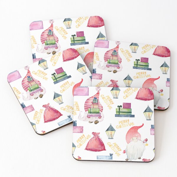 Item preview, Watercolor christmas cute gnomes designed and sold by tapilipa.
