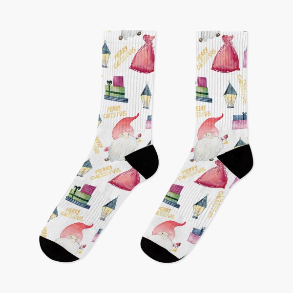 Item preview, Watercolor christmas cute gnomes designed and sold by tapilipa.