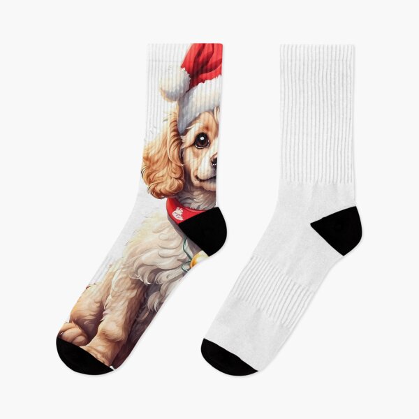 Item preview, A pet dog in a Christmas Santa Claus hat  designed and sold by wplamkung.