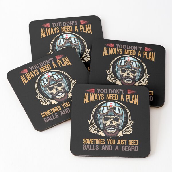 Item preview, Motorcyclist Life: You Don't Always Need A Plan Sometimes You Just Need Balls And A Beard designed and sold by EmiAndMike.
