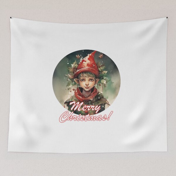 Item preview, A watercolor illustration Christmas_cute elf designed and sold by Mickeymouse2023.