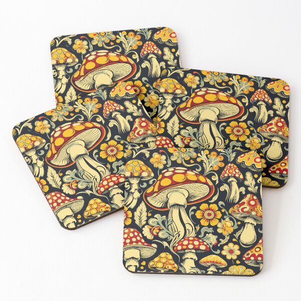 Item preview, Retro Mushroom Pattern designed and sold by GraphicsClub.
