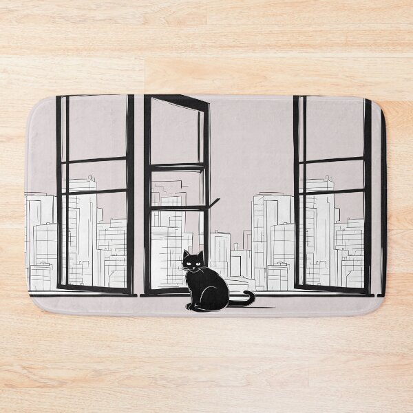 Item preview, Black cat in the window designed and sold by Catophile.