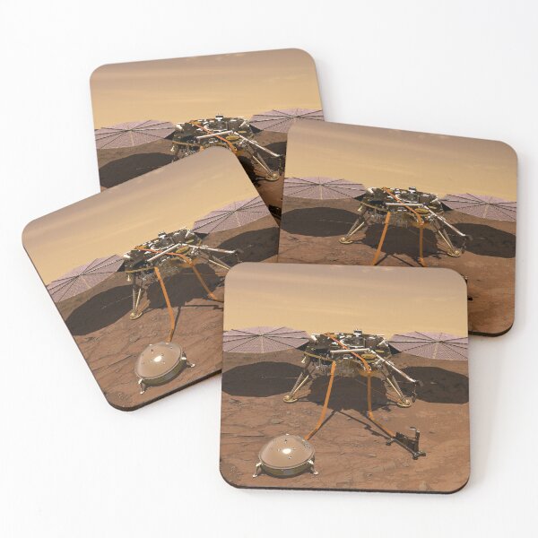 Item preview, STK204855S-Rendition of the InSight lander operating on the surface of Mars. designed and sold by StocktrekImages.