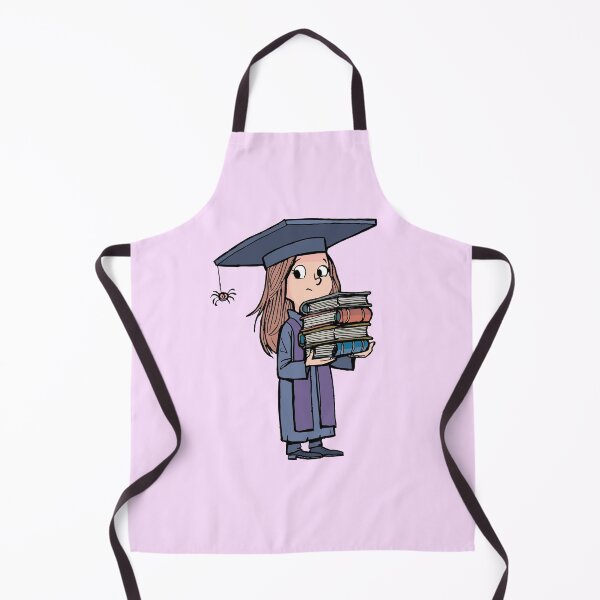 Item preview, girl in a graduate student's uniform holds books in her hands designed and sold by duxpavlic.
