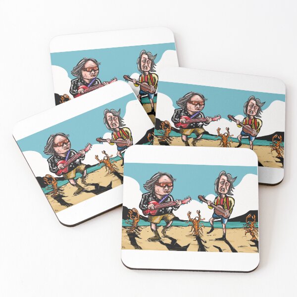 Item preview, musicians playing on the beach with lobsters dancing. designed and sold by koyofm.