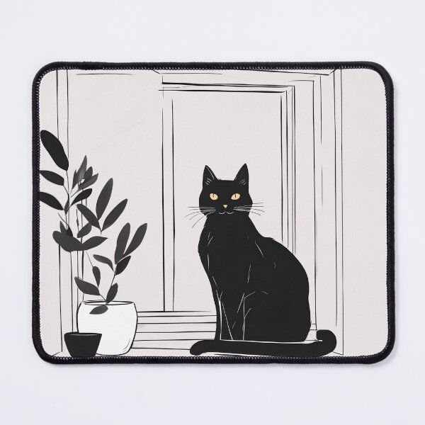 Item preview, Copy of black cat in outdoor violet flowers and roses designed and sold by Catophile.