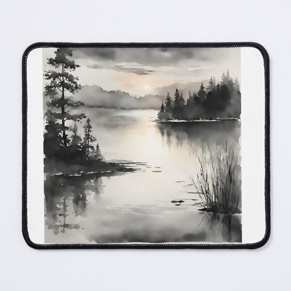 Item preview, Sunrise over a tranquil lake designed and sold by IssaraStudio.