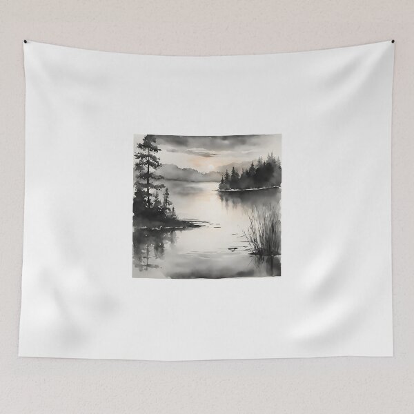 Item preview, Sunrise over a tranquil lake designed and sold by IssaraStudio.