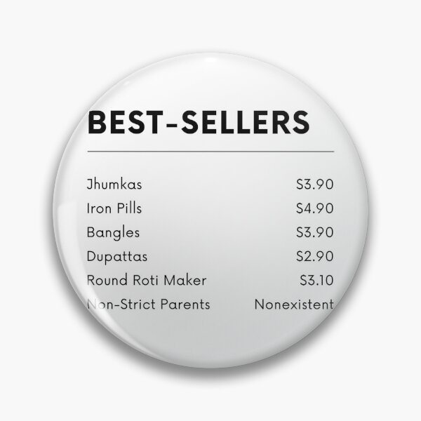 Item preview, Brown Girl Best-Sellers Menu Sticker designed and sold by tinyindiangirl.
