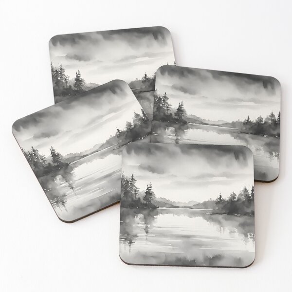 Item preview, Art of Sunrise over a tranquil lake designed and sold by IssaraStudio.