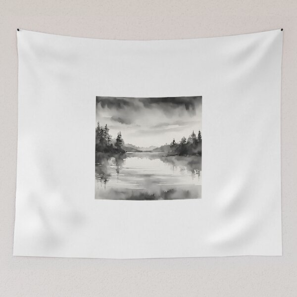 Item preview, Art of Sunrise over a tranquil lake designed and sold by IssaraStudio.