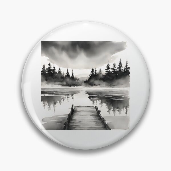 Item preview, View of Sunrise over a tranquil lake designed and sold by IssaraStudio.