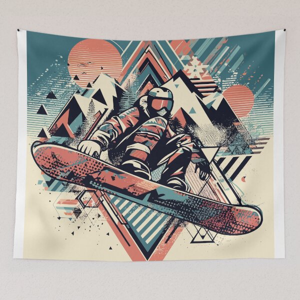 Item preview, Snowboarding geometric designed and sold by gittuska11.