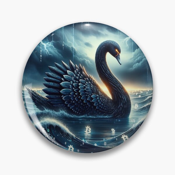 Item preview, Bitcoin and the Black Swan: An Ode to Unpredictability designed and sold by Ultraviolet1337.