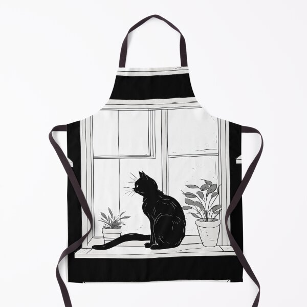 Item preview, black cat indoor plant ome designed and sold by Catophile.