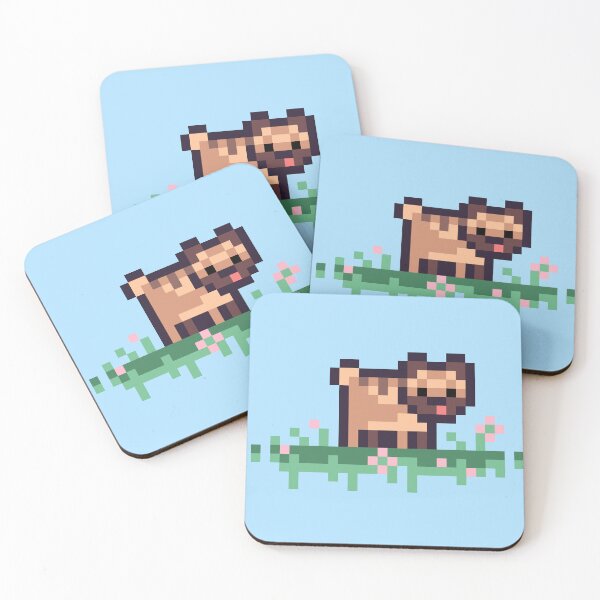 Item preview, Cute Pug Pixel Art designed and sold by HeatherUnderground.