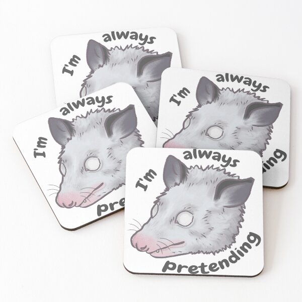 Item preview, Opossum head - I'm always pretending designed and sold by inkteeth.