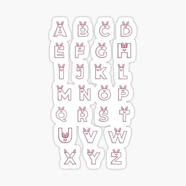 Item preview, Bunny alphabet designed and sold by Playful-Monster.