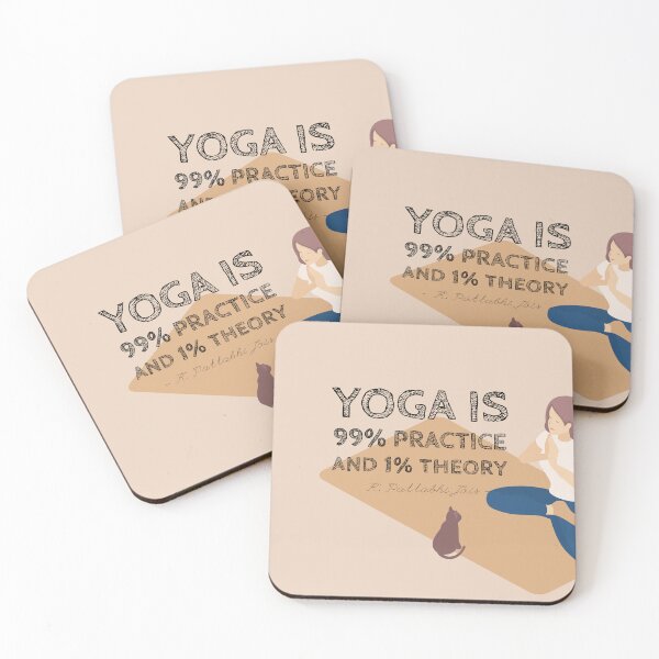 Item preview, Yoga is 99% practice and 1% theory | timeless mantra designed and sold by savasanaqueen.