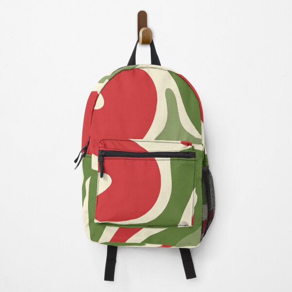 Item preview, Smooth Contours Retro Christmas Abstract Pattern Red Green Cream designed and sold by kierkegaard.
