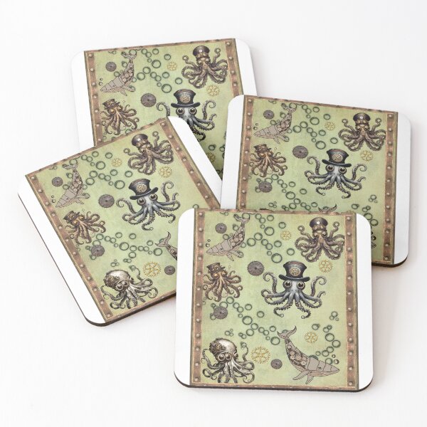 Item preview, Steampunk Octopus Ocean Art designed and sold by Amandajoy333.