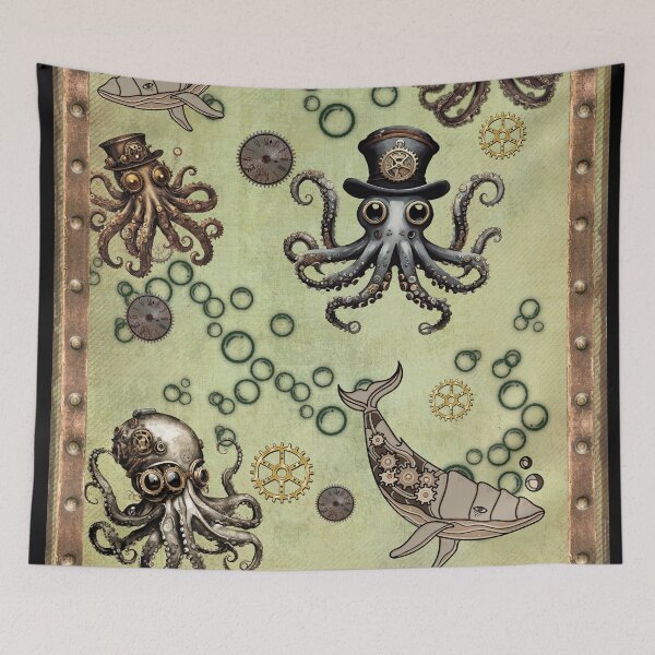 Item preview, Steampunk Octopus Ocean Art designed and sold by Amandajoy333.