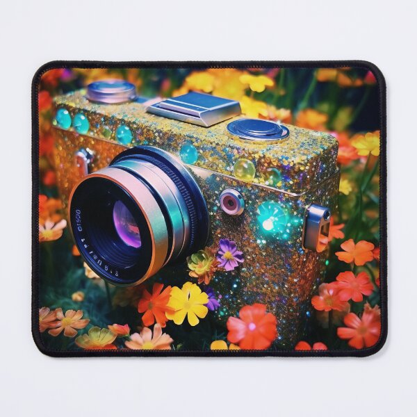 Item preview, Camera in a Bouquet of flowers designed and sold by Whimsicalhub.
