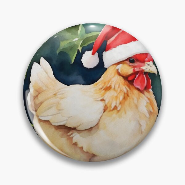 Item preview, Christmas Hen Watercolour  designed and sold by NikkiBear67.