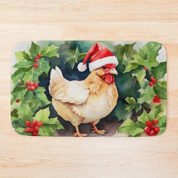 Item preview, Christmas Hen Watercolour  designed and sold by NikkiBear67.