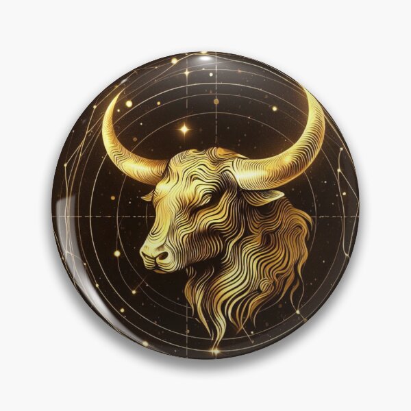 Item preview, taurus zodiac in gold constellation star with abstract design designed and sold by erkabees.