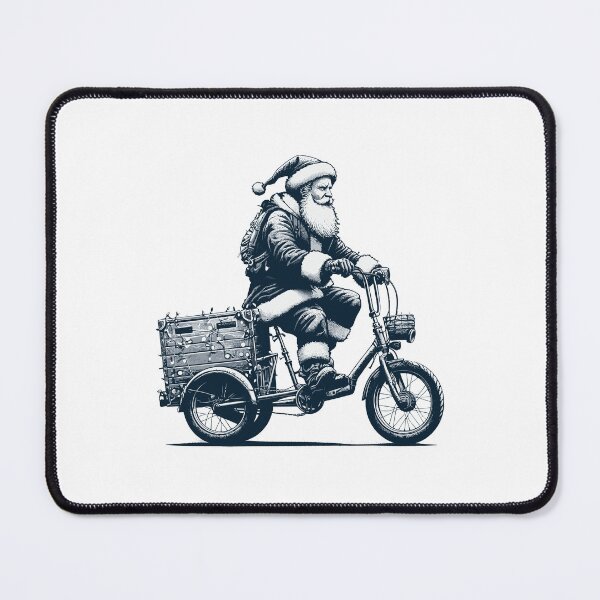 Item preview, Santa Claus on cargo bike designed and sold by TomFrontierArt.