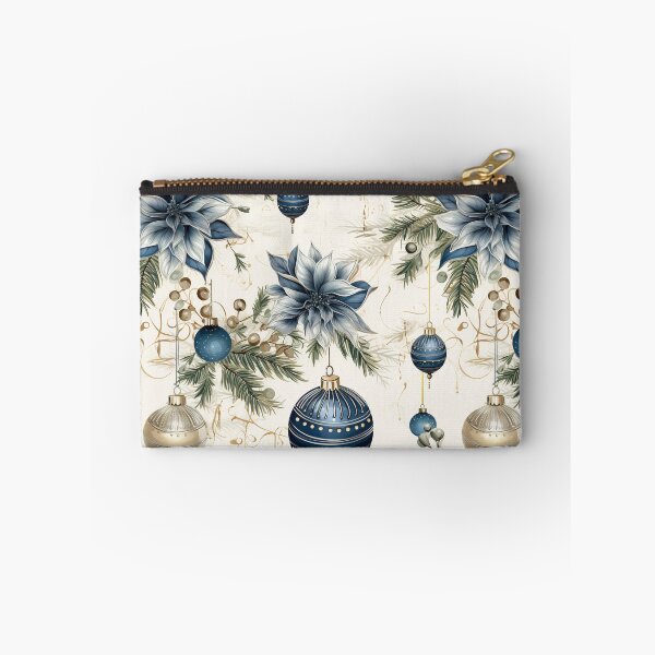 Item preview, Christmas Pattern, vintage-style, floral motifs, ornaments, tree bubbles designed and sold by Cerulean-Shop.