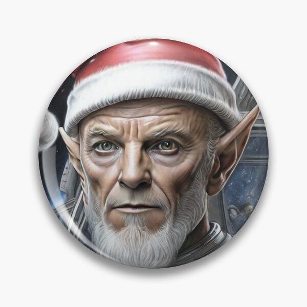 Item preview, Alien as Santa; Merry Space-Mas; Christmas;  designed and sold by StickerApe.