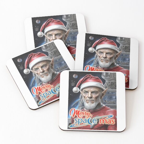 Item preview, Alien as Santa; Merry Space-Mas; Christmas;  designed and sold by StickerApe.