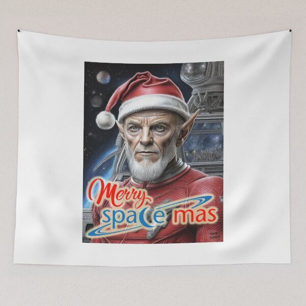 Item preview, Alien as Santa; Merry Space-Mas; Christmas;  designed and sold by StickerApe.