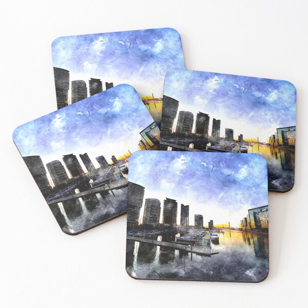 Item preview, The Docklands at Sunset designed and sold by SoshanaC.