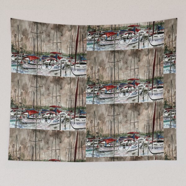 Item preview, sailboats nautical art painting designed and sold by derekmccrea.