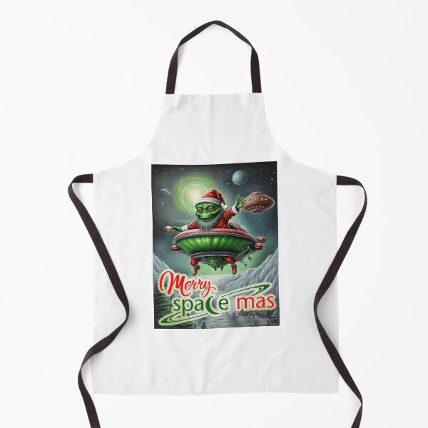Item preview, Alien as Santa; Merry Space-Mas; UFO; designed and sold by StickerApe.