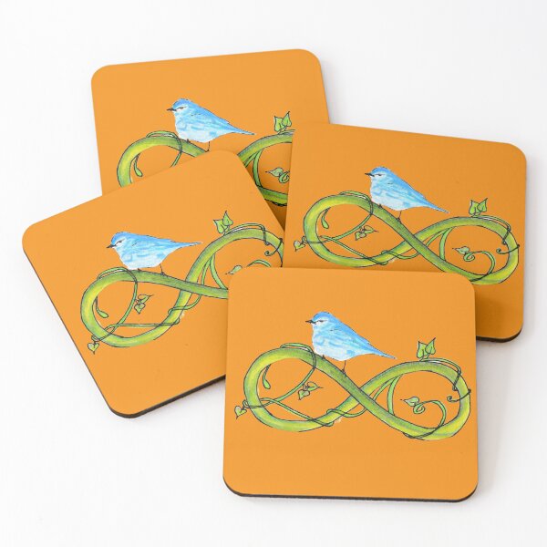 Item preview, Blue Bird on Infinity Vine designed and sold by rainesgarden.