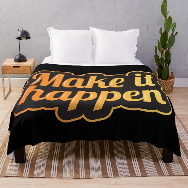 Item preview, Make It Happen - Colorful Motivational Quote designed and sold by Rott515.
