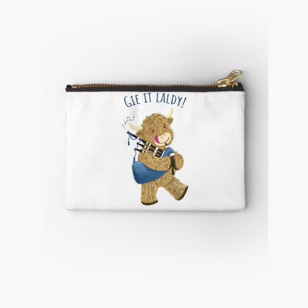 Item preview, Wee Hamish Scottish Highland Cow And Bagpipes Says Gie It Laldy! designed and sold by brodyquixote.