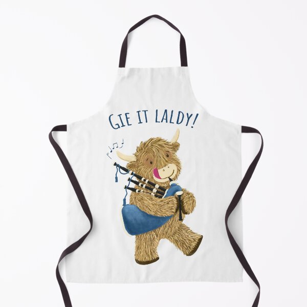 Item preview, Wee Hamish Scottish Highland Cow And Bagpipes Says Gie It Laldy! designed and sold by brodyquixote.