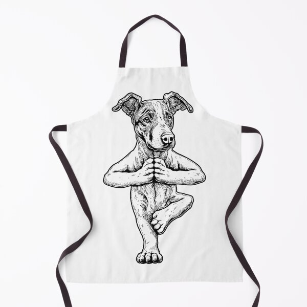 Aperçu de l'œuvre Whippet Yoga Chien Chiot Chiens drôles Pose d'arbre Asana créée et vendue par GrandeDuc.