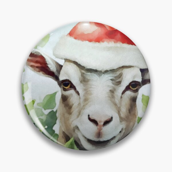 Item preview, Christmas Goat Watercolour  designed and sold by NikkiBear67.