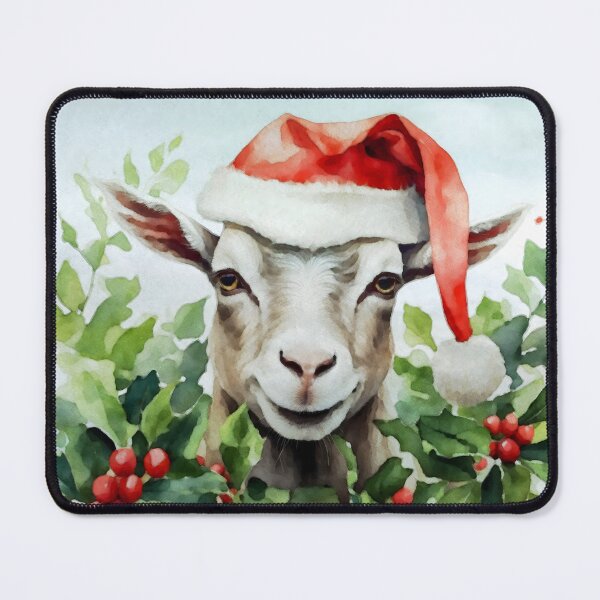 Item preview, Christmas Goat Watercolour designed and sold by NikkiBear67.