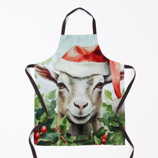 Item preview, Christmas Goat Watercolour designed and sold by NikkiBear67.