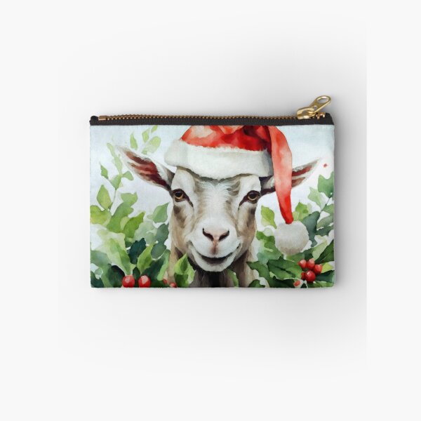 Item preview, Christmas Goat Watercolour  designed and sold by NikkiBear67.