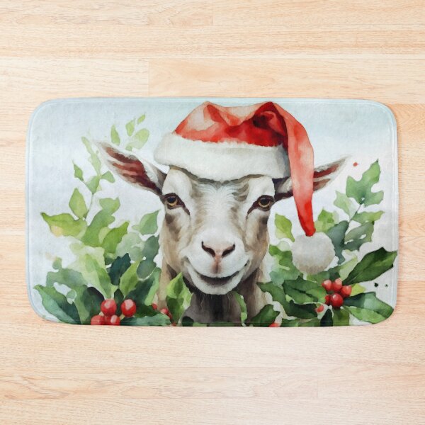 Item preview, Christmas Goat Watercolour  designed and sold by NikkiBear67.